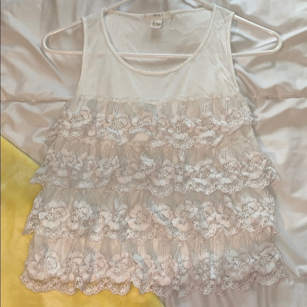 white flowy tank